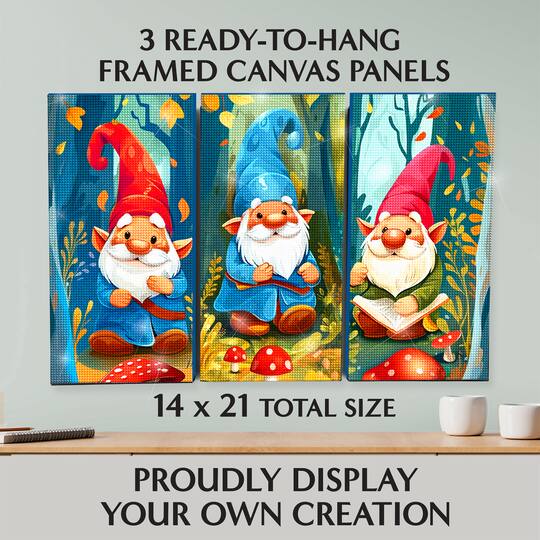 ArtSkills® Brilliant Art Gnomes Stretched Canvas Diamond Painting Kit